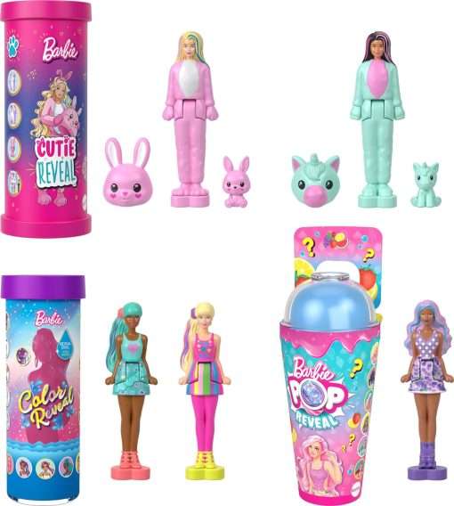 Barbie Mini BarbieLand Reveal Dolls 5-Pack, 1.5-inch Dolls with Surprise Unboxing, Different Reveals (Styles May Vary) - 1