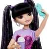 Barbie Dream Besties Doll and Accessories, Renee Posable Fashion Doll with Long Black Hair, 11 Video and Food Pieces - 4