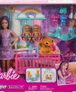 Barbie Skipper Doll & Nursery Playset with Accessories, Includes Twin Baby Dolls, 1 Crib, 1 Swing, 1 See-Saw & More - 6