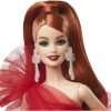 Barbie 2024 Holiday Dolls, Seasonal Collector Toy, Signature, Plaid Gown with Red Bow, Displayable Packaging, Red Hair - 3