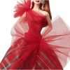 Barbie 2024 Holiday Dolls, Seasonal Collector Toy, Signature, Plaid Gown with Red Bow, Displayable Packaging, Red Hair - 4