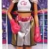 Barbie Boxer Brunette Doll with Boxing Outfit Featuring Short Top Graphic, Metallic Boxing Shorts and Pink Boxing Gloves, for Ages 3 and Up - 3