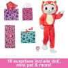 Barbie Cutie Reveal Doll & Accessories with Animal Costume & 10 Surprises Including Color Change, Kitten as Red Panda in Costume-Themed Series - 3