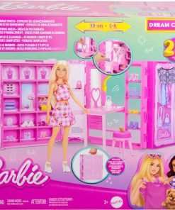Barbie Dream Closet Toy Playset with Clothes & Accessories, 3-ft-Wide with 25+ Pieces, 4 Complete Fashion Looks - 6