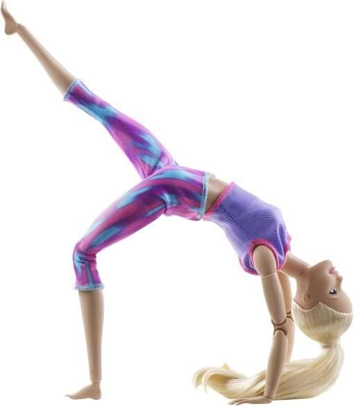 Barbie Made to Move Doll with 22 Flexible Joints & Long Blonde Ponytail Wearing Athleisure-wear for Kids 3 to 7 Years Old - 9