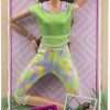 Barbie Made to Move Doll with 22 Flexible Joints & Long Wavy Brunette Hair Wearing Athleisure-wear for Kids 3 to 7 Years Old , Green - 6