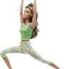 Barbie Made to Move Doll with 22 Flexible Joints & Long Wavy Brunette Hair Wearing Athleisure-wear for Kids 3 to 7 Years Old , Green - 9