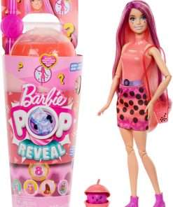 Barbie Pop Reveal Bubble Tea Series Doll & Accessories with Fashion Doll & Pet, 8 Surprises Include Color Change, Cup with Storage (Styles May Vary) - 1
