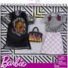 Barbie Clothes - 2 Outfits Doll Include a T-Shirt Dress with Retro Rock Graphic and Flame-Decorated Purse, Gift for 3 to 8 Year Olds - 3