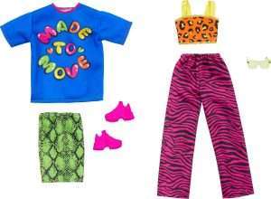 Barbie Clothes, Fashion & Accessories Pack Fashion Dolls, Set Includes 2 Complete Looks with Vibrant Outfits & Styling Pieces - 1