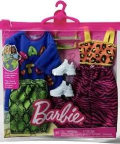 Barbie Clothes, Fashion & Accessories Pack Fashion Dolls, Set Includes 2 Complete Looks with Vibrant Outfits & Styling Pieces - 4
