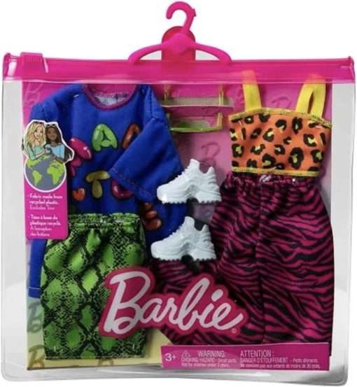 Barbie Clothes, Fashion & Accessories Pack Fashion Dolls, Set Includes 2 Complete Looks with Vibrant Outfits & Styling Pieces - 4
