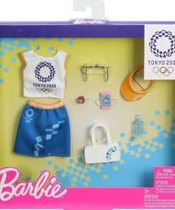 Barbie Fashion Pack of Doll Clothes Inspired by The Olympic Games Tokyo 2020, Collectible Set Includes Sports Top with Logo, Skirt & 6 Accessories - 2