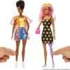 Barbie Fashions 2-Pack Clothing Set, 2 Outfits Doll Include Shirt, Shorts & Kimono, Sleeveless Sunflower Dress & 2 Accessories - 4