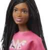 Barbie It Takes Two Doll, Brooklyn Fashion Doll with Braided Hair, Pink NYC Shirt, Metallic Skirt & White Shoes - 2