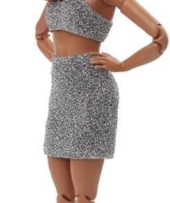 Barbie Signature Looks Doll (Petite, Red Hair) Fully Posable Fashion Doll Wearing Glittery Crop Top & Skirt, Gift for Collectors,Multi - 1