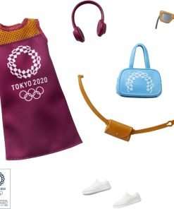 Barbie Storytelling Fashion Pack of Doll Clothes Inspired by The Olympic Games Tokyo 2020 Dress with 6 Accessories Dolls, Gift for 3 to 8 Year Olds - 2