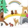 Barbie Wilderness Guide Doll and Playset, Blonde Fashion Doll with 10 Animal Figures, Tree, Rainbow and More - 3