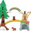 Barbie Wilderness Guide Doll and Playset, Blonde Fashion Doll with 10 Animal Figures, Tree, Rainbow and More - 4