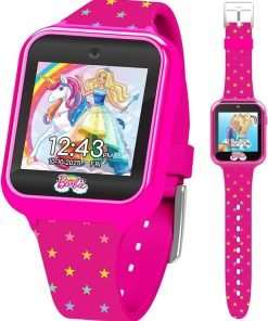 Accutime Kids Mattel Barbie Pink Educational Learning Touchscreen Smart Watch Toy for Girls, Boys, Toddlers - Selfie Cam, Learning Games, Alarm, Calculator, Pedometer & More - 1
