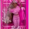 Barbie Deluxe Style Doll #4 in Barbiecore Outfit, Pink and Brown Braids, Soft Pink Top and Pant Set with Furry Collar and Fun Accessories - 7