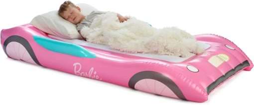 Barbie & FUNBOY Kids Sleepover Travel Bed & Air Mattress. Perfect for Sleepovers. Includes Carrying Storage Bag, Twin - 1