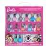 Barbie Movie 18 Piece Set Kids Water-Based Nail Polish Activity Makeup Set, Includes Nail Polish with Nail Gems Wheel and Nail File for Parties, Sleepovers and Makeovers, Townley Girl - 1