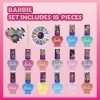 Barbie Movie 18 Piece Set Kids Water-Based Nail Polish Activity Makeup Set, Includes Nail Polish with Nail Gems Wheel and Nail File for Parties, Sleepovers and Makeovers, Townley Girl - 2