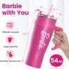 MINISO Barbie Collection Steel Cup with Handle and Straw (1600mL) - Stylish and Sustainable Drinkware for Barbie Enthusiasts - 2