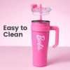 MINISO Barbie Collection Steel Cup with Handle and Straw (1600mL) - Stylish and Sustainable Drinkware for Barbie Enthusiasts - 6