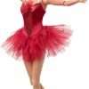 Barbie Inspiring Women Doll, Maria Tallchief Collectible in Firebird Ballet Costume, Sparkly Red Dress with Bejeweled Hairpiece - 2