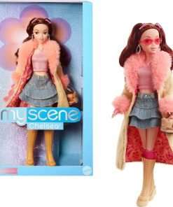 Barbie Signature My Scene Doll and Accessories, Chelsea in Y2K-Inspired Outfit with Butterfly Top, Cargo Jeans, Denim Bag and Doll Stand - 1