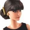 Barbie Signature Tribute Collection Rita Moreno Collectible Doll in Black & Gold Gown with Gloves and Shoes, Includes Doll Stand - 2