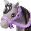 Barbie Chelsea Doll & Toy Horse Set, Includes Helmet Accessory & Saddle, Small Doll Bends at Knees to “Ride” Gray Pony - 4