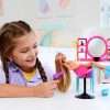 Barbie Doll & Hair Salon Playset with 15 Styling Accessories & Furniture, Long Color-Change Hair & Printed Dress - 2