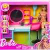 Barbie Doll & Hair Salon Playset with 15 Styling Accessories & Furniture, Long Color-Change Hair & Printed Dress - 7