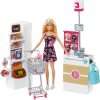 Barbie Doll & Playset, Supermarket with 25 Grocery Store-Themed Accessories Including Food, Check-Out Counter & Shelves - 1