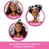 Barbie Doll Styling Head, Brown Hair with 20+ Hair Styling Accessories Including Star & Butterfly Color Change Hair Clips - 4