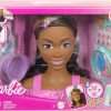 Barbie Doll Styling Head, Brown Hair with 20+ Hair Styling Accessories Including Star & Butterfly Color Change Hair Clips - 6