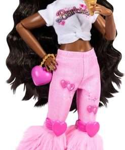 Barbie Dream Besties Doll and Accessories, Barbie Brooklyn” Posable Roller Skating Fashion Doll with Dark Brown Hair, 9 Music & Video Themed Pieces - 1