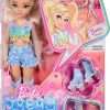 Barbie Dream Besties Doll and Accessories, Barbie Malibu Posable Roller Skating Fashion Doll with Blonde Hair, 9 Makeup Themed Pieces - 6