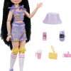 Barbie Dream Besties Doll and Accessories, Renee Posable Roller Skating Fashion Doll with Black Hair, 12 Video & Food Themed Pieces - 5