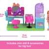 Barbie Mini BarbieLand Collectible Hair Salon Playset with 1.5-Inch Doll, Style Station with Mirror, Shampoo Area and Reception Desk for Storytelling Play - 4