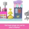 Barbie Mini BarbieLand Collectible Supermarket Playset with 1.5-Inch Doll, Product Shelves, Check Stand & Shopping Cart for Storytelling Play - 6
