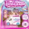Barbie Mini BarbieLand Doll & Toy Vehicle Set with 1.5-inch Doll, Color-Change Care Clinic Vehicle & Medical Office - 1