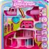 Barbie Mini BarbieLand DreamHouse & 3-Vehicle Playset with 4 1.5-Inch Dolls, Doll House Furniture & Accessories, Includes DreamCamper, Boat & Plane - 1