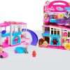 Barbie Pet Dreamhouse 2-Sided Playset, 10-pieces Include Pets and Accessories, 1-inch Pets, Kids Toys for Ages 3 Up by Just Play - 1