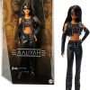 Barbie Signature Aaliyah 11.5 Collectible Doll in Black Faux Leather Outfit - 1