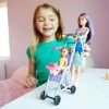 Barbie Skipper Babysitters Inc 2 Dolls & Accessories Set with Brunette Skipper Doll, Small Doll & Bouncy Stroller (Amazon Exclusive) - 2