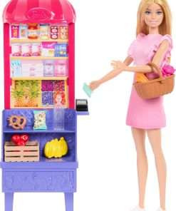 Barbie and Teresa Recipe for Friendship Fashion Doll & Playset, Malibu at The Market Theme with 11 Accessories Including Market Stand & Food - 1